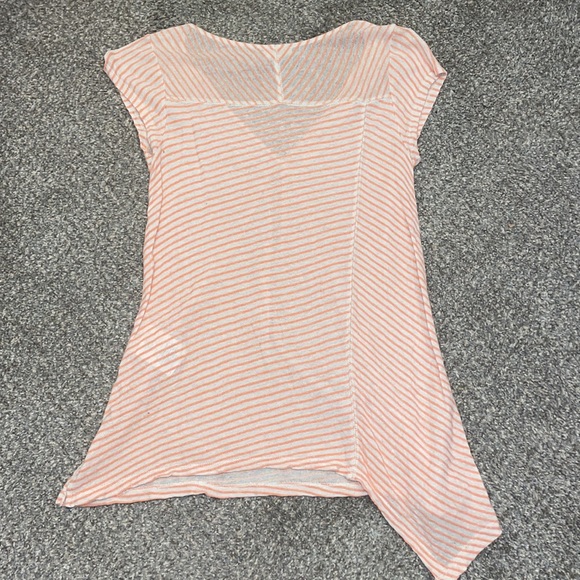 Anthropologie Striped Asymmetric Tee - Picture 2 of 2